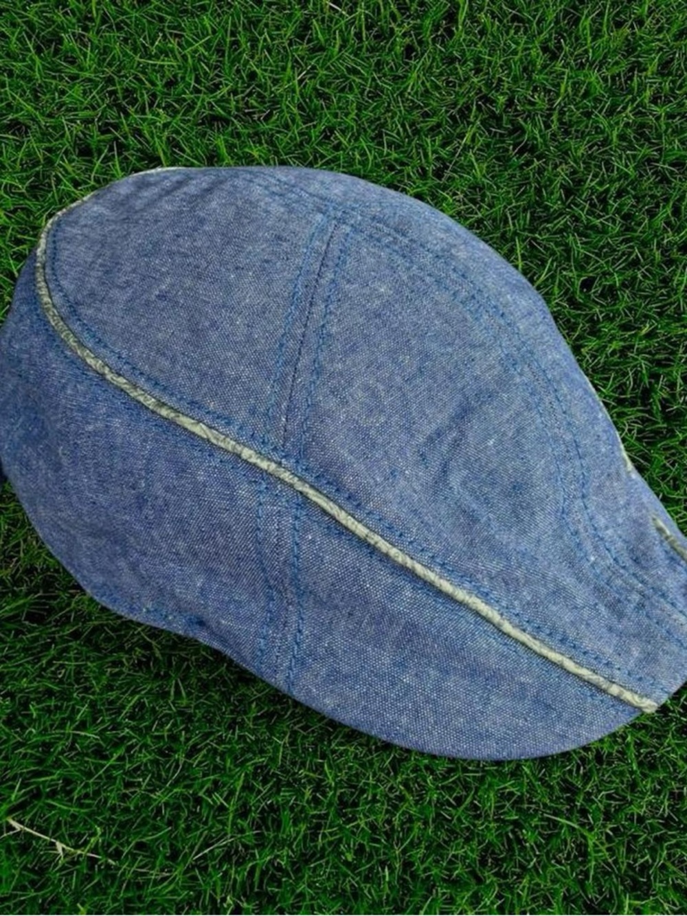 Robert Graham Denim Blue Flat Cap - Casual Newsboy Style